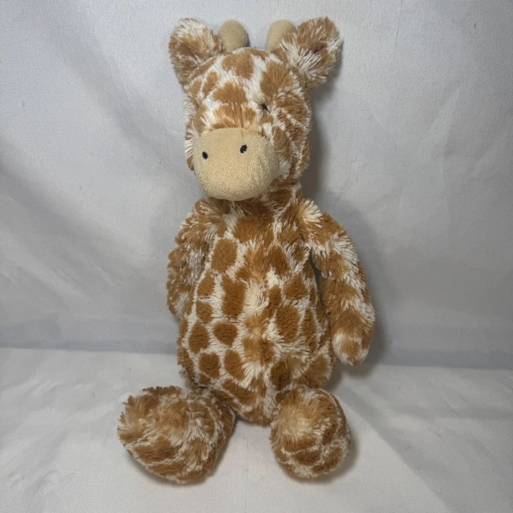 Jellycat London Bashful Giraffe Spotted Plush Stuffed Animal Brown Cream 12 inch